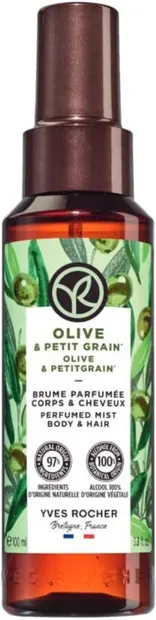 Yves Rocher Bain Nature Mist cu măslină și petitgrain, 100 ml