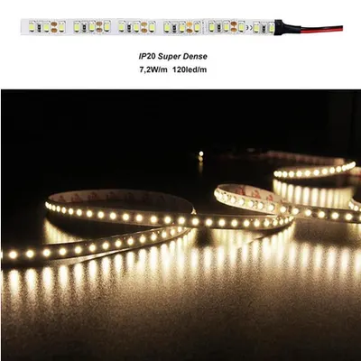 Banda LED 7.2W 12V Super Dense IP20 3528 12V DC lumina rece 3528 W 8mm h 2mm