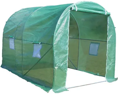 Seră tunel cu 1 ușă Herly - 44519, 2 x 2 x 2 m, 4 ferestre