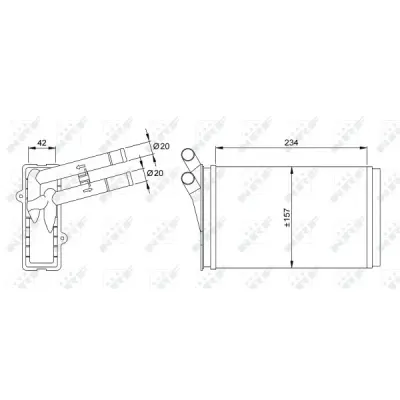 Schimbator caldura, incalzire habitaclu NRF 50524