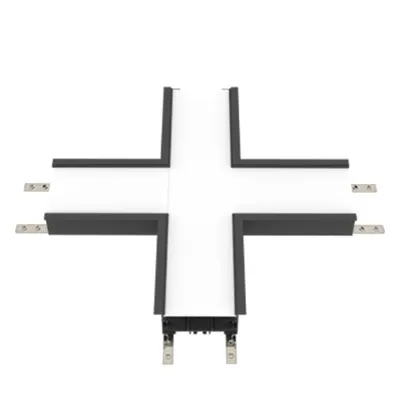 Conector-X pentru Profil Aplicat Elmark 4000k Negru