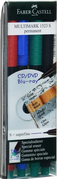 Set linere permanente Faber-Castell Multimark - 4 culoti, S
