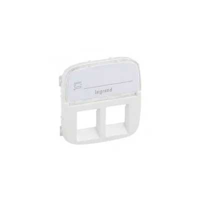 Capac Valena Allure - double RJ 45/RJ 11 priza - cu label holder -alb