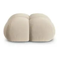 Taburet bej cu tapițerie din catifea Loretto – Cosmopolitan Design