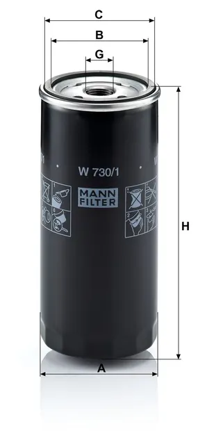 Filtru ulei MANN-FILTER W 730/1