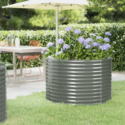 Gossi jardiniera gradina gri 100x100x68 cm otel vopsit electrostatic