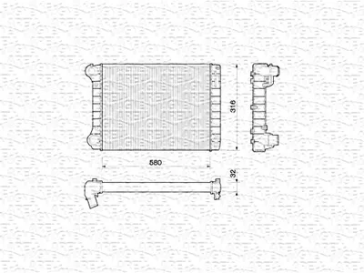 Radiator racire motor potrivit FIAT IDEA, PUNTO; LANCIA MUSA 1.8 1.9D