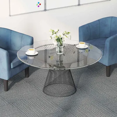 vidaXL Placă de carpetă Gri deschis cu dungi 50 x 50 cm 4 buc.