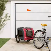 Gossi remorca bicicleta animale companie, rosu/gri textil oxford/fier