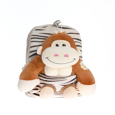 Rucsac animal print cu maimutica de plus