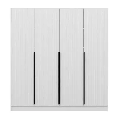 Dulap KALE PLUS, 4 usi, alb, 180x52x210 cm