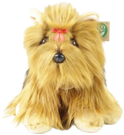 Jucărie de pluș Rappa Eco Friends - Yorkshire Terrier Dog, așezat, 30 cm