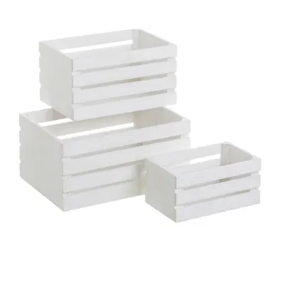 Cutii de depozitare albe 3 buc. 31x23x15 cm – Casa Selección