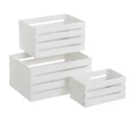 Cutii de depozitare albe 3 buc. 31x23x15 cm – Casa Selección
