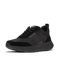 FITFLOP FitFlop F-Mode Flow Sneaker - Nylon & Suede Mix GEHEEL ZWART 38