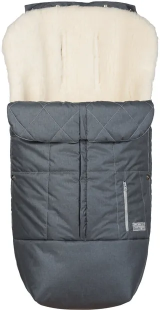 Sac universal de iarna pentru carucior cu lana de oaie DoRechi - Trend Grafit