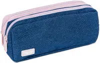 Penar școlar YOLO - Denim Bowtie, 2 fermoare