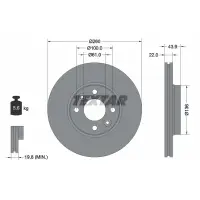 Disc frana TEXTAR 92119203