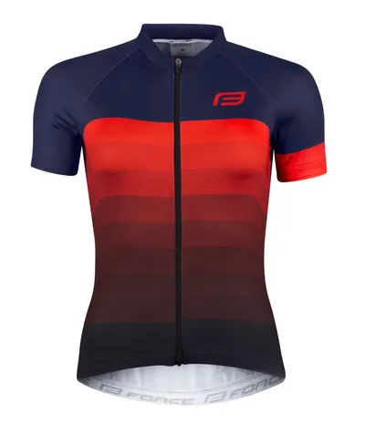 Tricou Force F Ascent Lady Albastru-Rosu