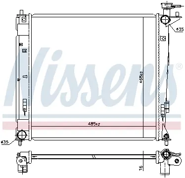 Radiator apa racire motor (transmisie manuala) HYUNDAI IX35; KIA SPORTAGE 1.7D 2.0D dupa 2010