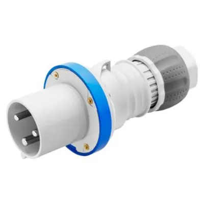 Stecher fisa industriala HP - IP44/IP54 - 3P+N+E - 63A - 200-250V 50/60HZ - BLUE - 9H - MANTLE TERMINAL