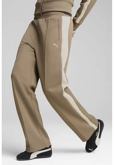 Pantaloni de trening drepti T7 Always On - Maro deschis