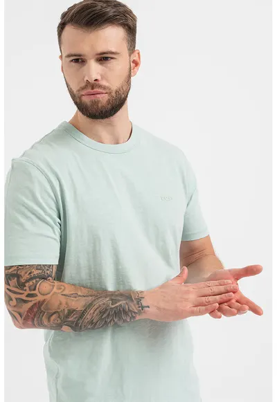 Tricou din bumbac Tegood - Verde pal