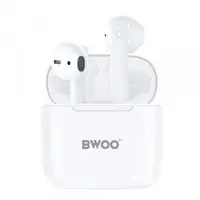 Handsfree Bluetooth BWOO BW94, TWS, Alb