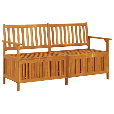 vidaXL Bancă de depozitare, 148 cm, lemn masiv de acacia