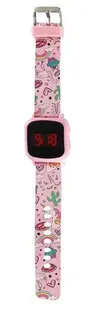 Ceas cu LED-uri I-Total Unicorn - roz
