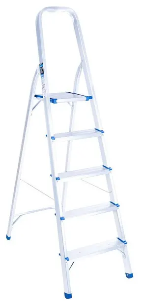 Scară din aluminiu Geko - G02417, 4 + 1 trepte, până la 150 kg