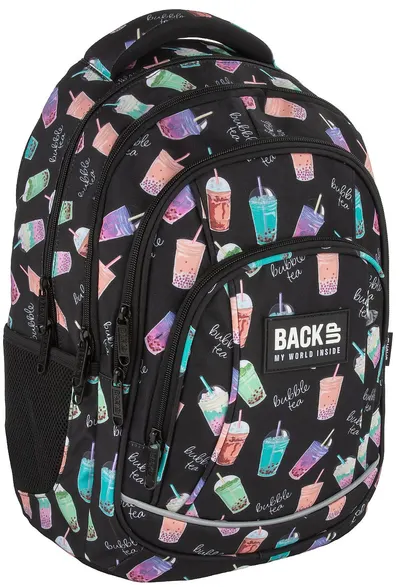 Ghiozdan școlar BackUp A - Bubble Tea, cu 3 compartimente
