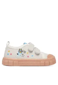 Pantofi sport copii - textil - alb - Velcro - pentru fete