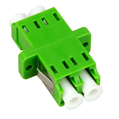 Cupla LC/APC Duplex,Plastic,Singlemode,zirc.,flansa,verdeECO