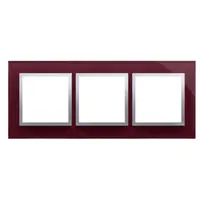 Rama tripla de sticla IP20/IP44(a se folosi cu DUN1 pentru IP44), visina putreda
