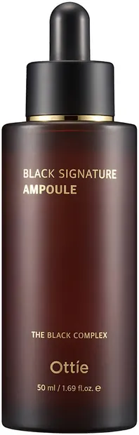 Ottie Black Signature Ampulă facială cu mucină de melc negru, 50 ml