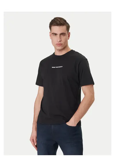 Tricou barbati negru - bumbac organicfqfwq - Negru