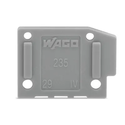 End plate; snap-fit type; 1 mm thick; violet
