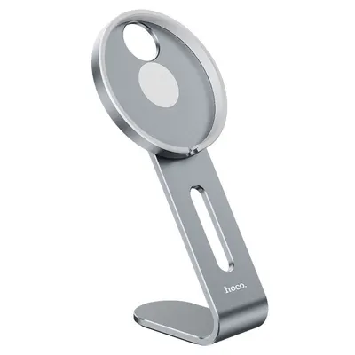 Suport Magsafe pentru Incarcator wireless, Hoco PH44, Metalic, Gri Engros