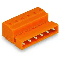 1-conductor male connector; 2.5 mm²; Pin spacing 7.62 mm; 10-pole; 2,50 mm²; orange