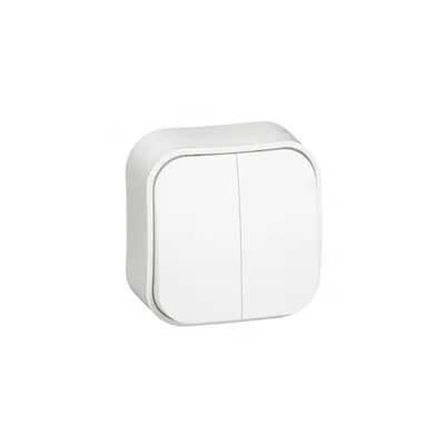 2 module Intrerupator cap scara pentruix- surface mounting - IP2X - 10 AX 250 V~ - alb