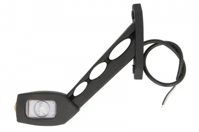 Lumina delimitare stanga, portocaliu rosu alb, LED, inaltime 167mm; latime 35,5mm; adancime 178mm lungime cablu 350mm, pe bratul lung, 12 24V