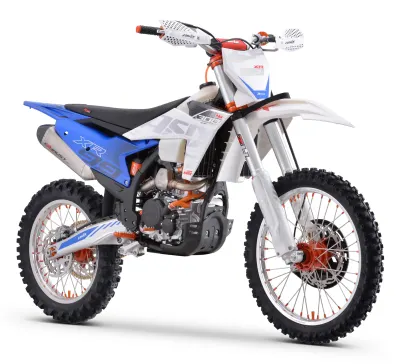 Motocicleta Cross Enduro Asix XR99, 300cc, roti 21 19 , culoare alb albastru, pornire electric