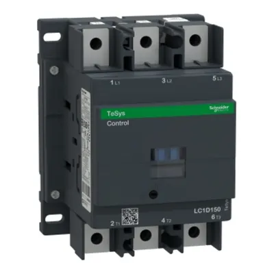 Contactor, TeSys Deca, 3P(3NO), AC-3/AC-3e, <=440V, 150A, bobina 120V AC 50/60Hz, terminale cu papuci/bare