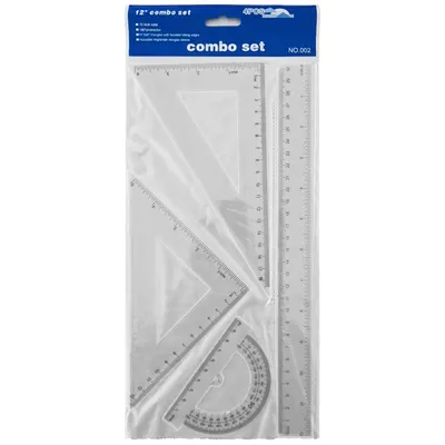 Trusa geometrie 4 piese, mare, 30cm, NO.002
