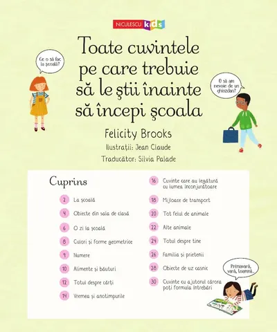 Toate cuvintele pe care trebuie sa le stii inainte sa incepi scoala