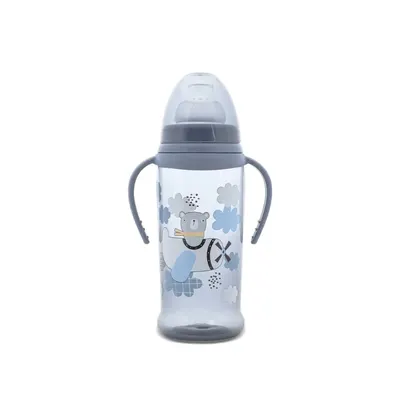 Biberon cu manere Lorelli My Friend 350 ml Cameo Blue