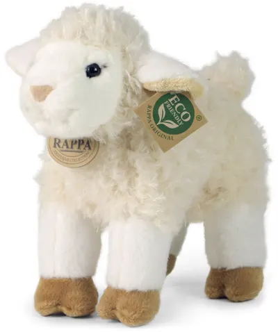 Jucărie de pluș Rappa Eco Friends - Miel alb, 23 cm