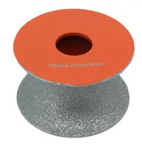 Freza diamantata pentru profilare granit, marmura, gresie Profil Semicerc Full Bullnose exterior, R-20mm, ∅75x22,23mm - DXDY.FPP.BN40