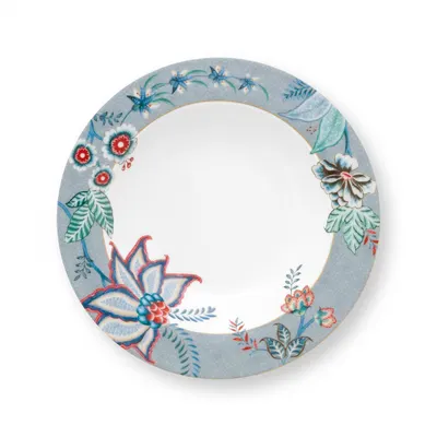 Farfurie adâncă din porțelan, Pip Sudio, Bleu, 21.5cm, colecția Flower Festival